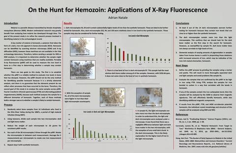 On the Hunt for Hemozoin: Applications of X-Ray Fluorescence